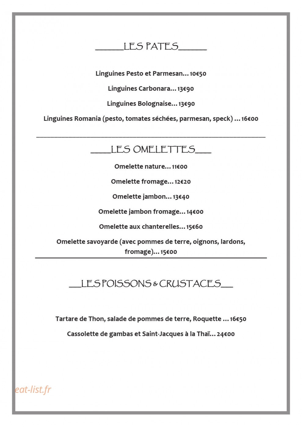La Taniere — carte page 4