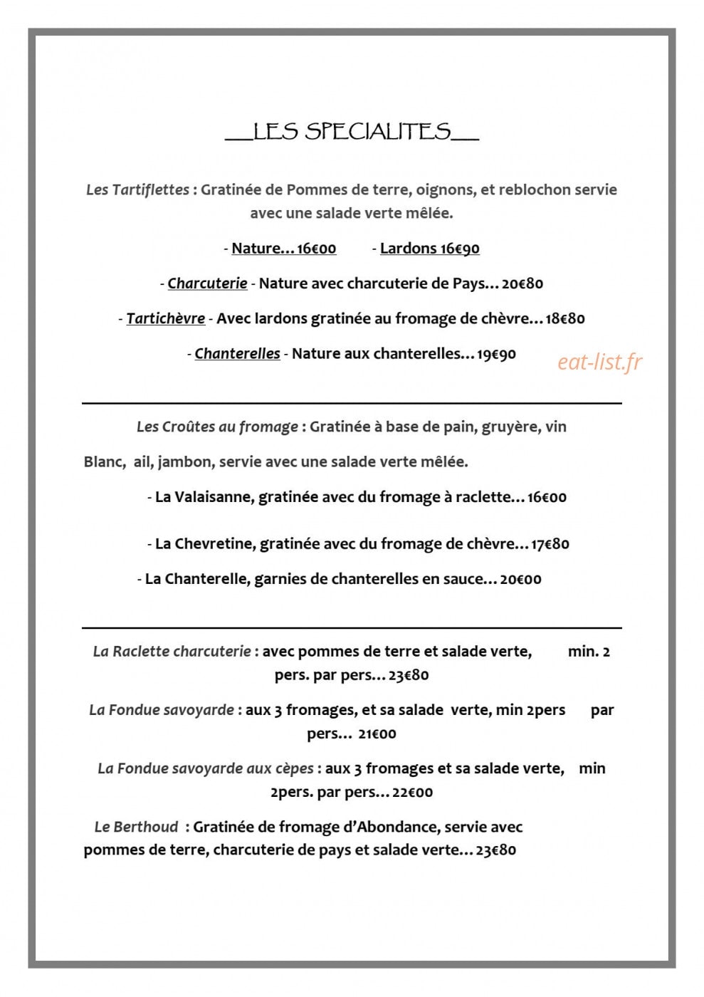 La Taniere — carte page 6