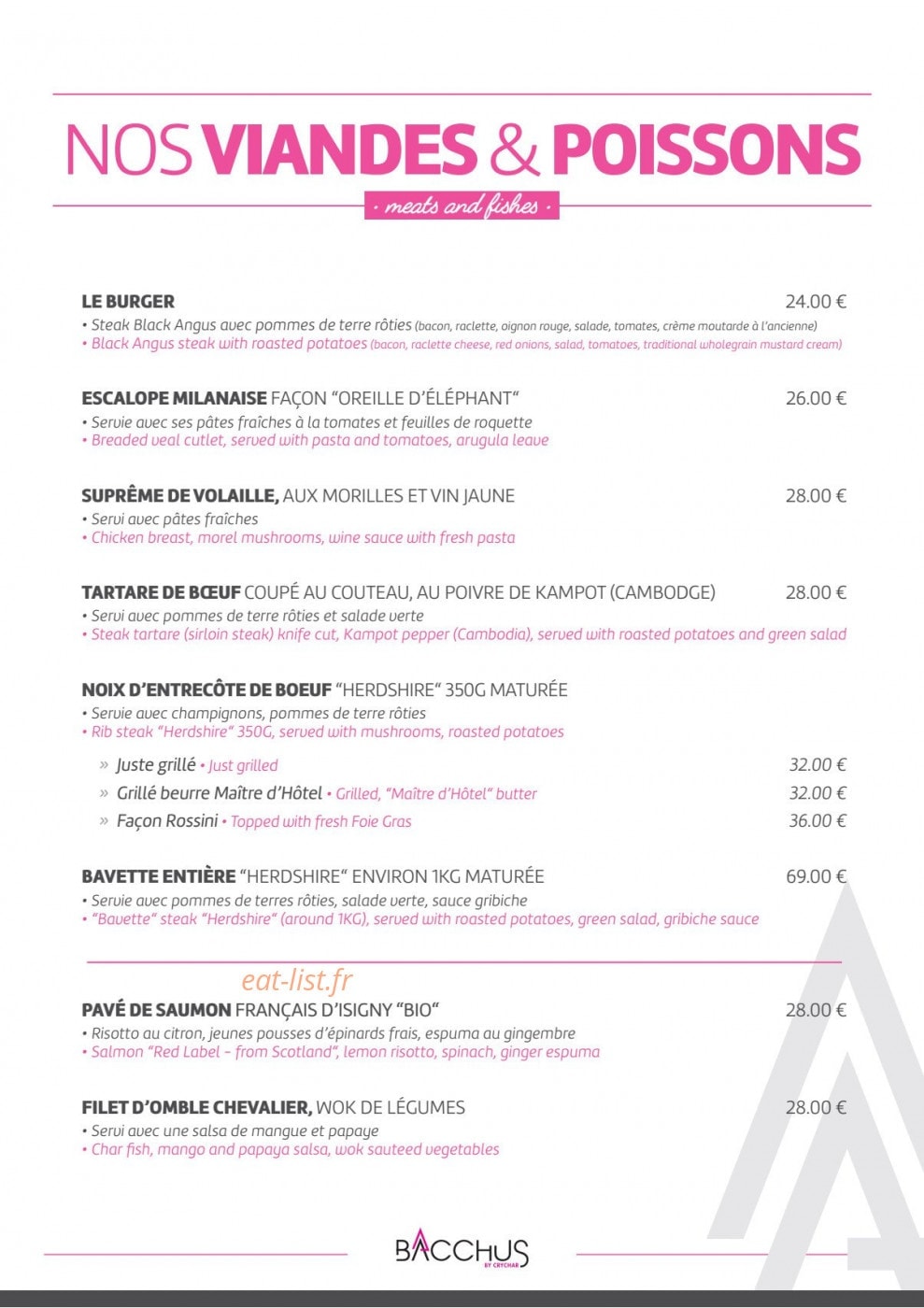 Le Bacchus — carte page 4