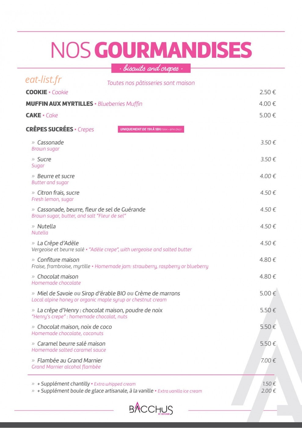 Le Bacchus — carte page 8