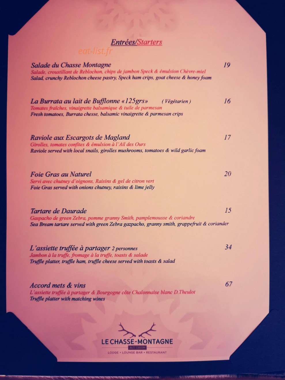 Le Chasse Montagne — carte page 9