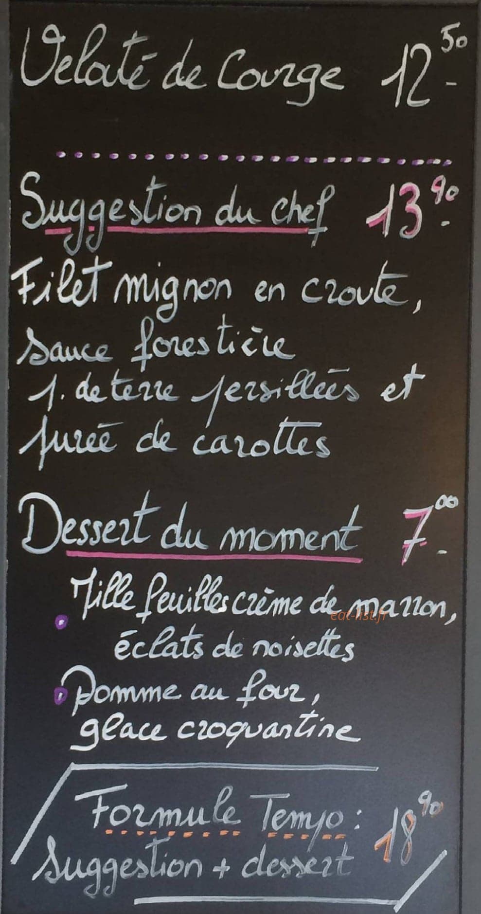 Les Notes Gourmandes — carte page 4