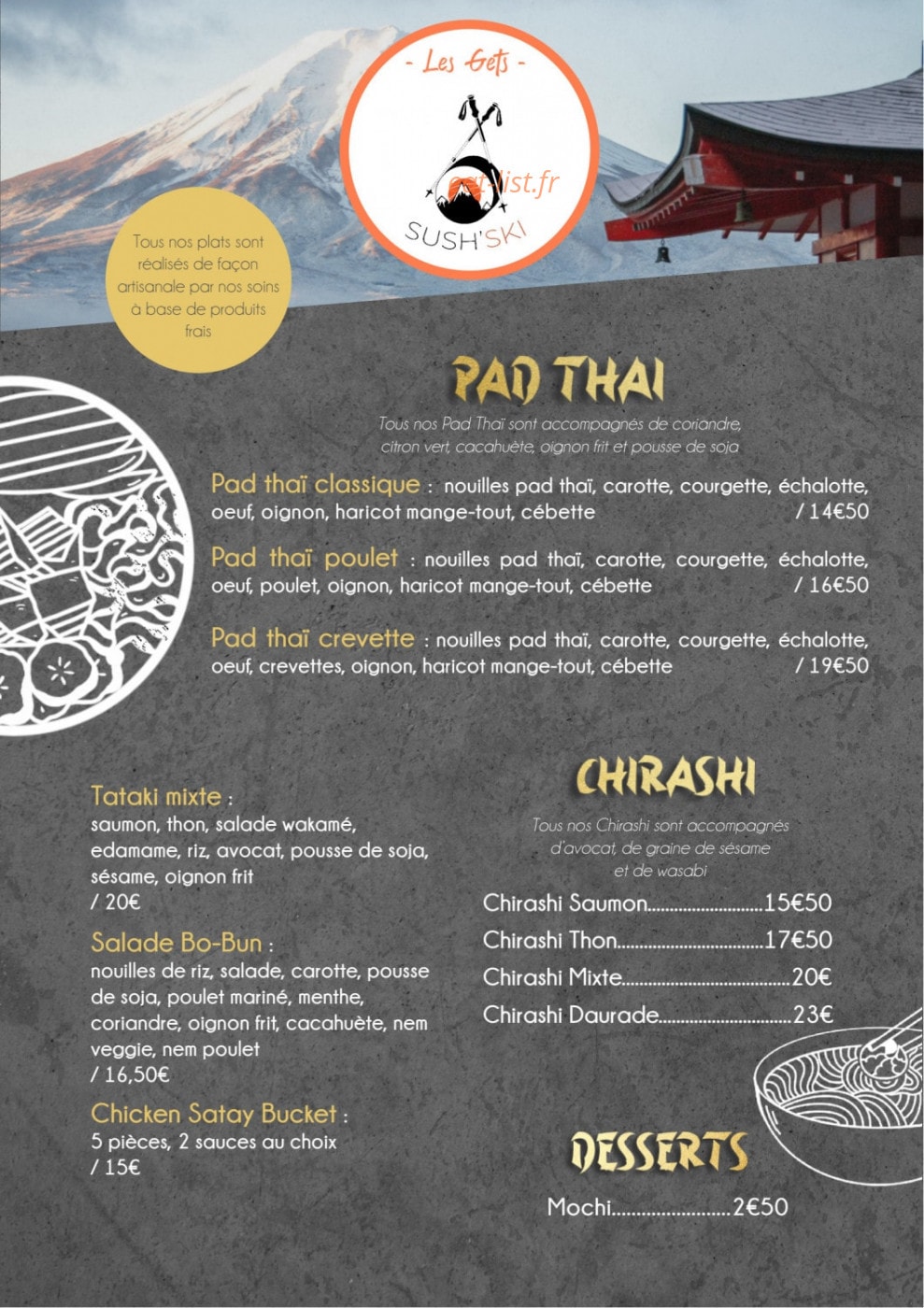 Sush'ski — carte page 2