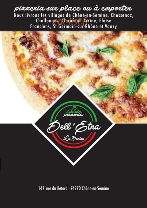 La pizzeria Dell’Etna — carte page 1