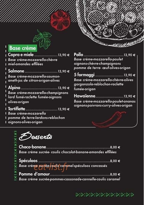 La pizzeria Dell’Etna — carte page 3