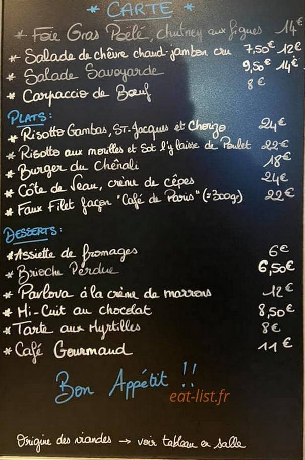 Le Chênali — carte page 1