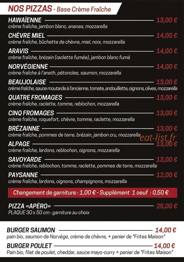 Ô bistrot — carte page 3
