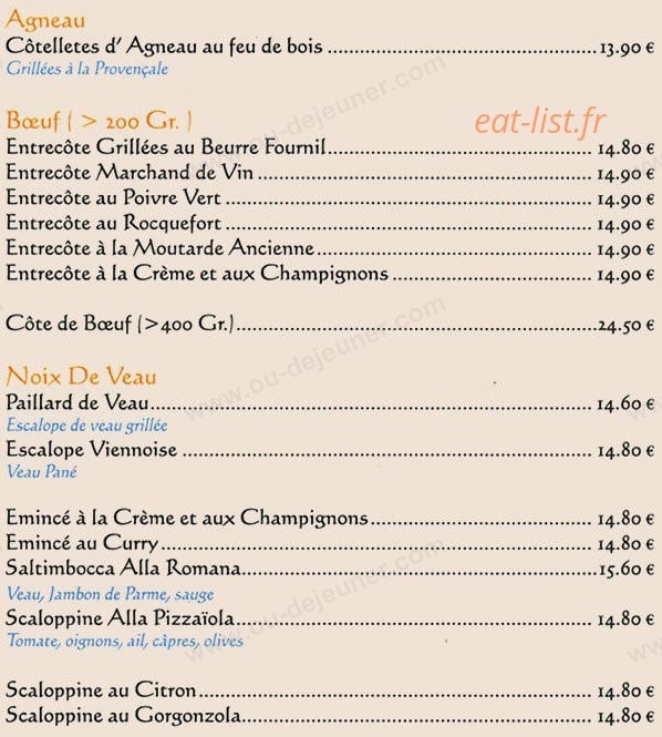 Le fournil — carte page 2
