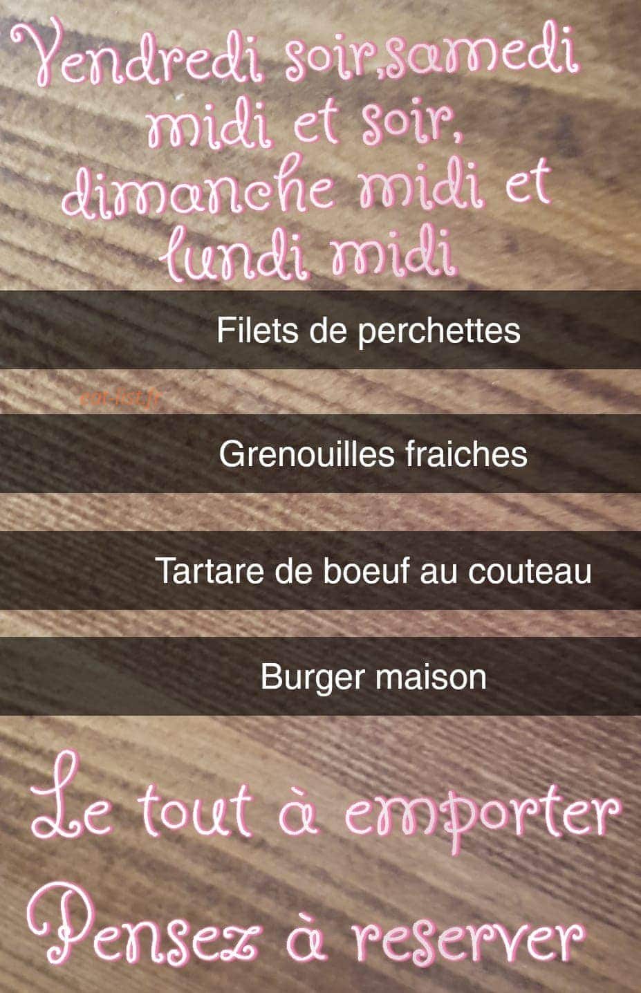 Restaurant Fructus — carte page 1
