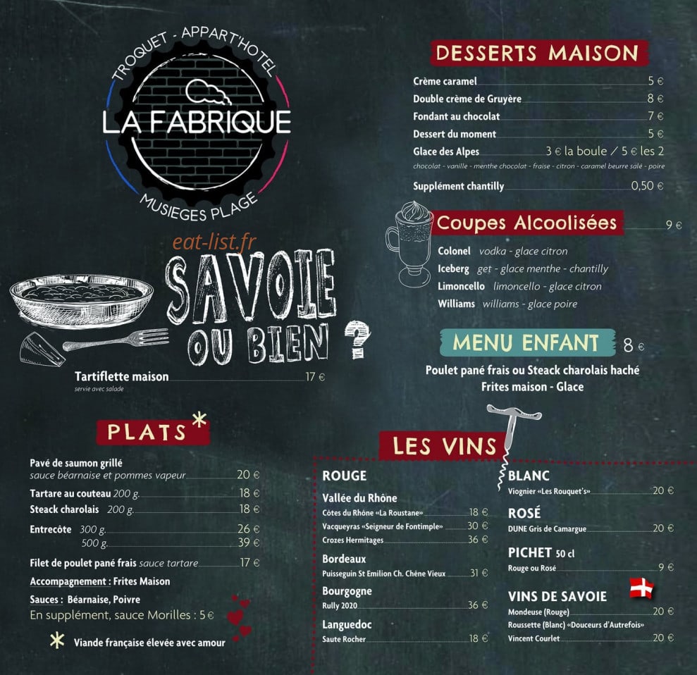 La Fabrique — carte page 2