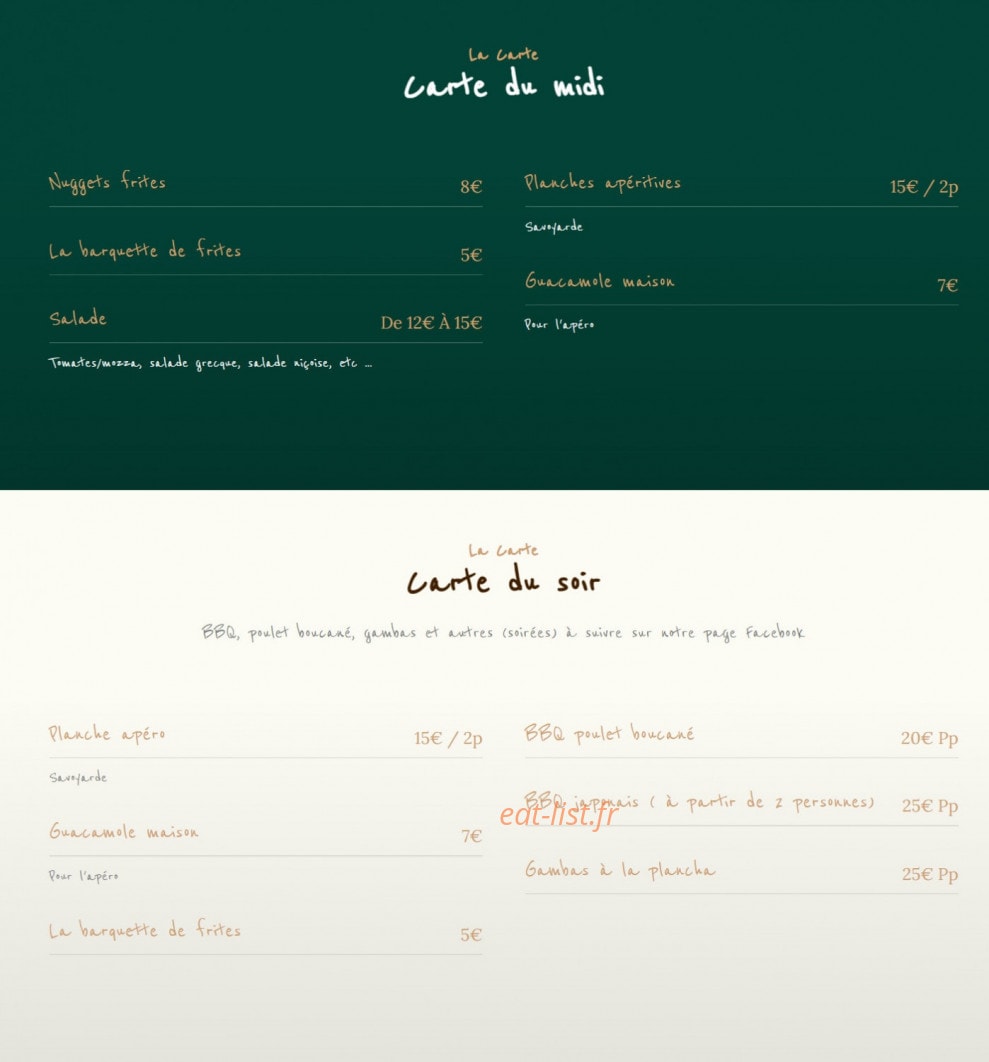 La Cabane de Menthon — carte page 1