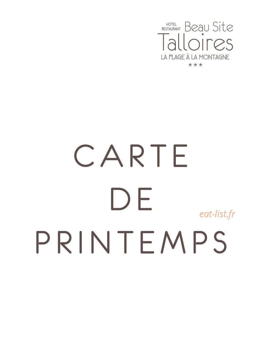Beau Site — carte page 1