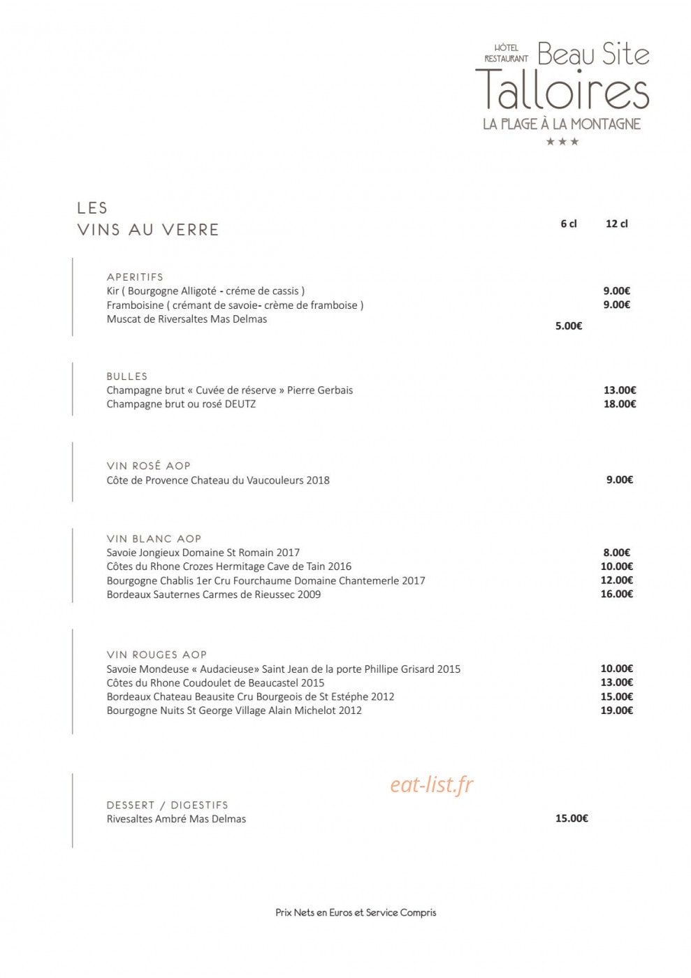 Beau Site — carte page 7