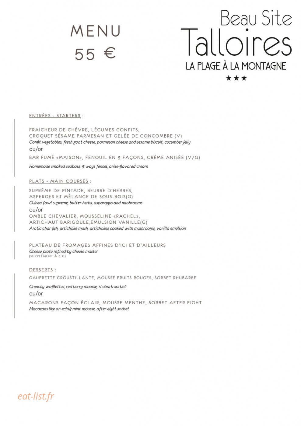 Beau Site — carte page 2