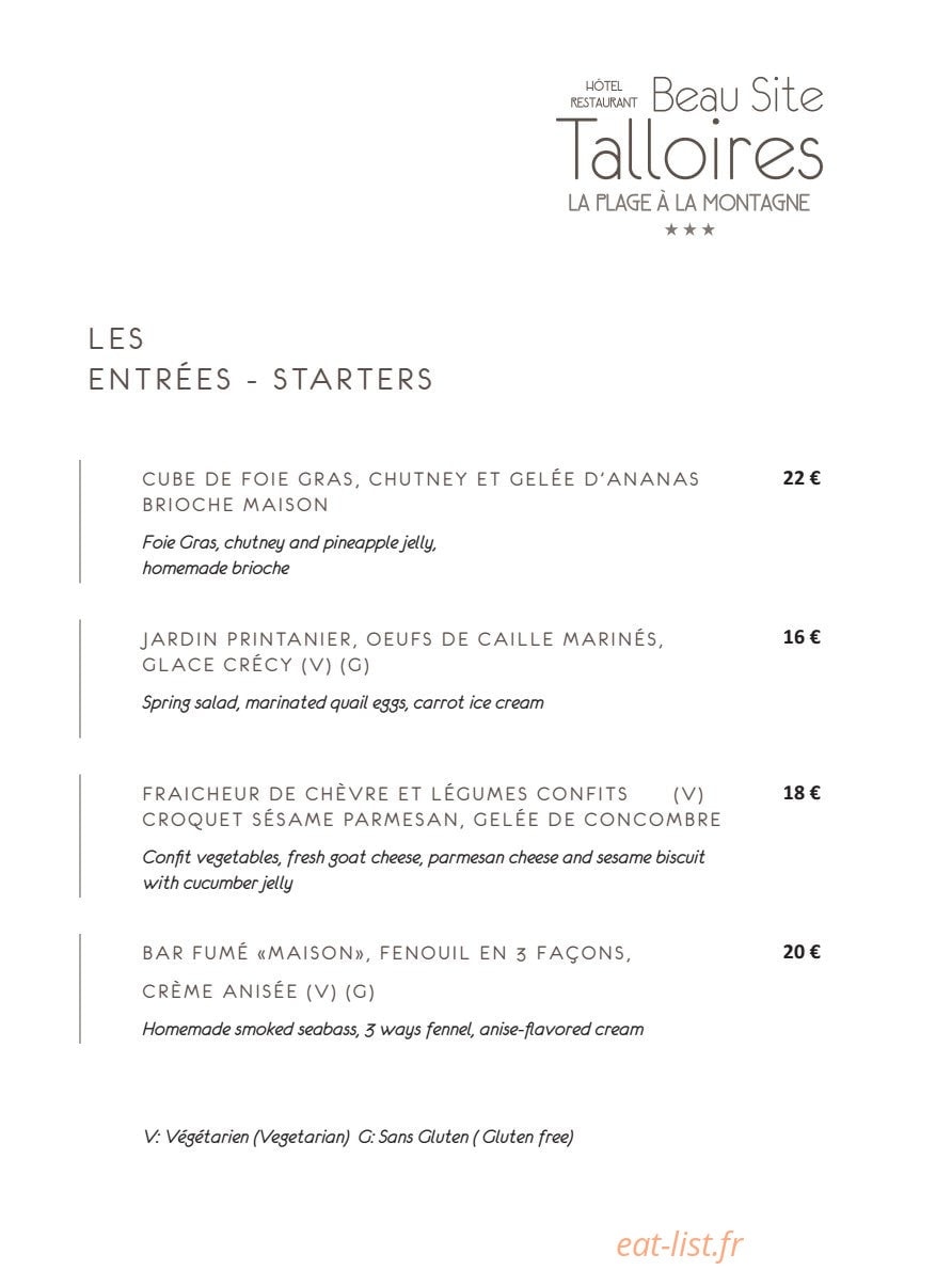 Beau Site — carte page 4