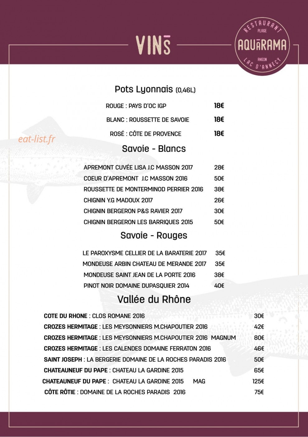 L'Aquarama — carte page 5