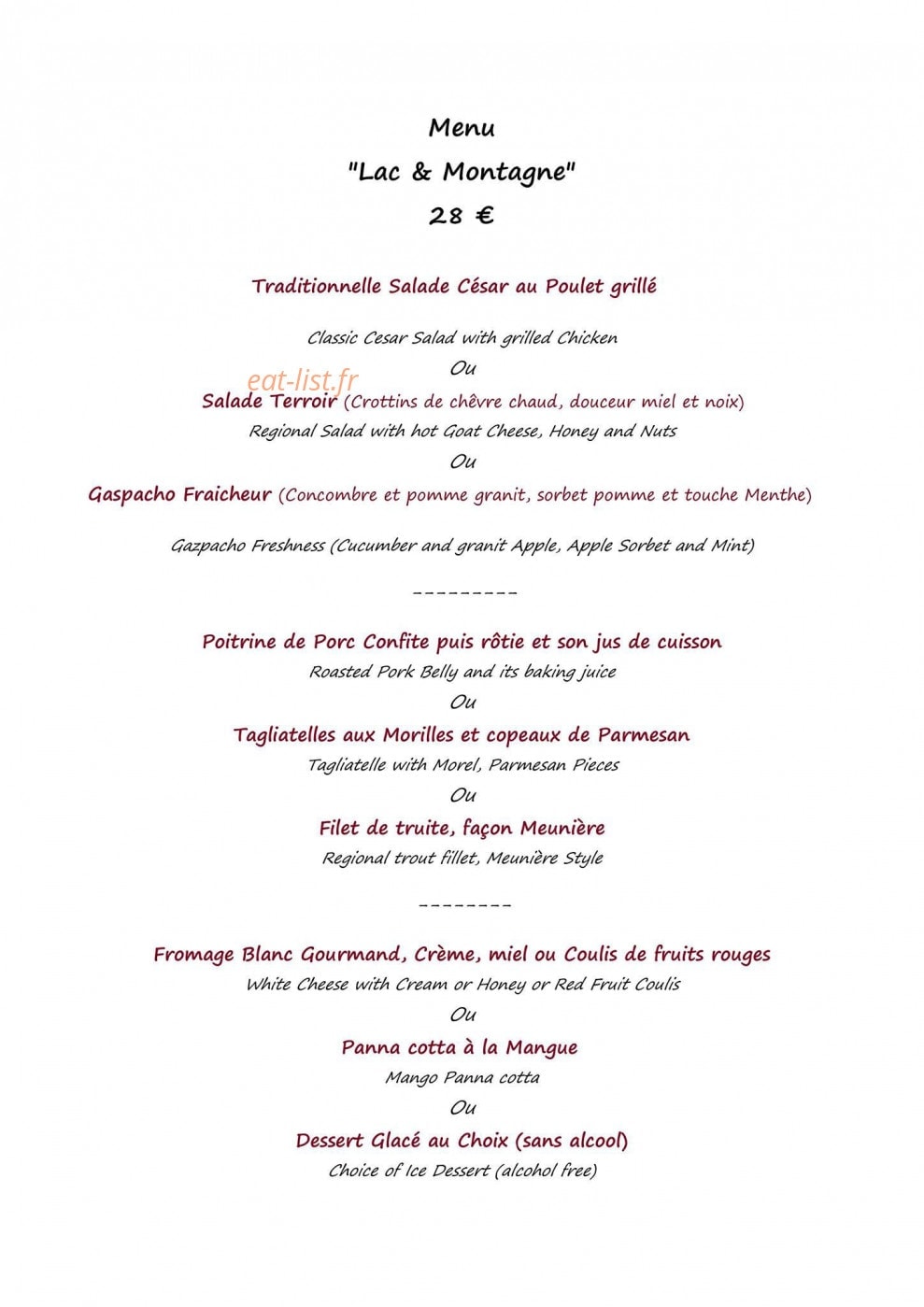 L'Atelier de la Charpenterie — carte page 5