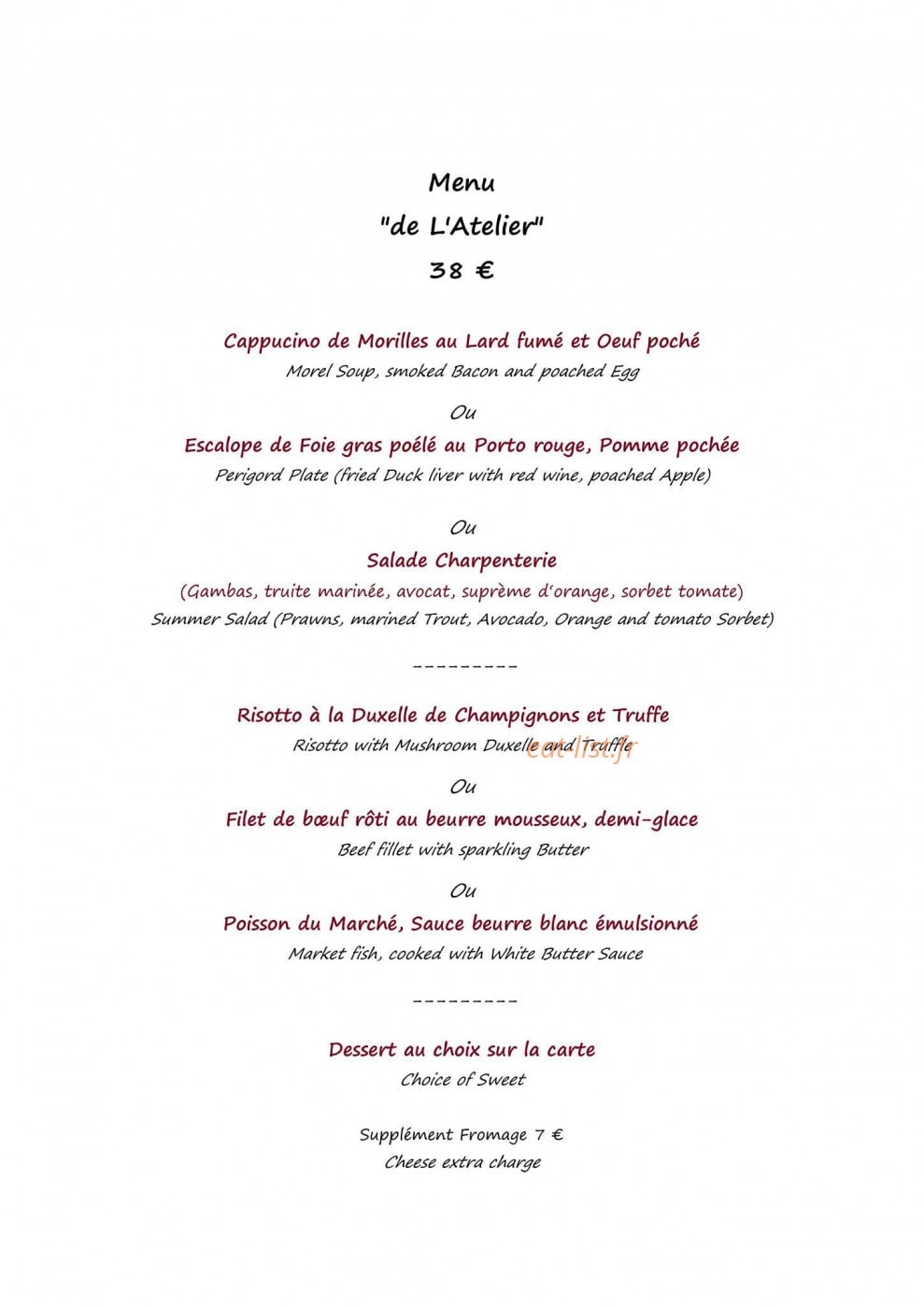 L'Atelier de la Charpenterie — carte page 6
