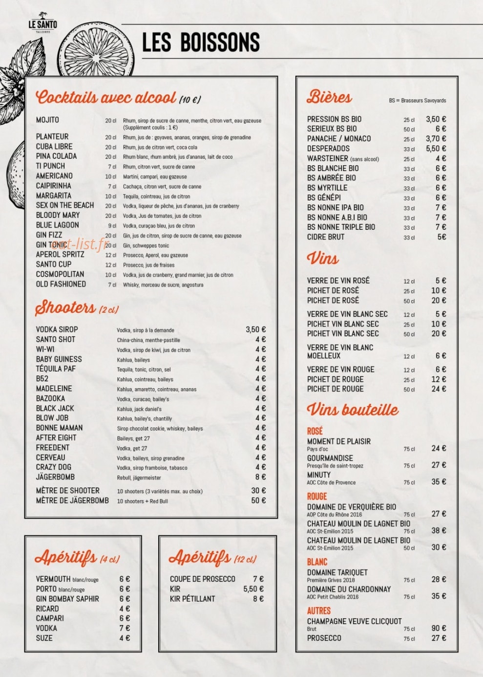 Le Santo — carte page 3