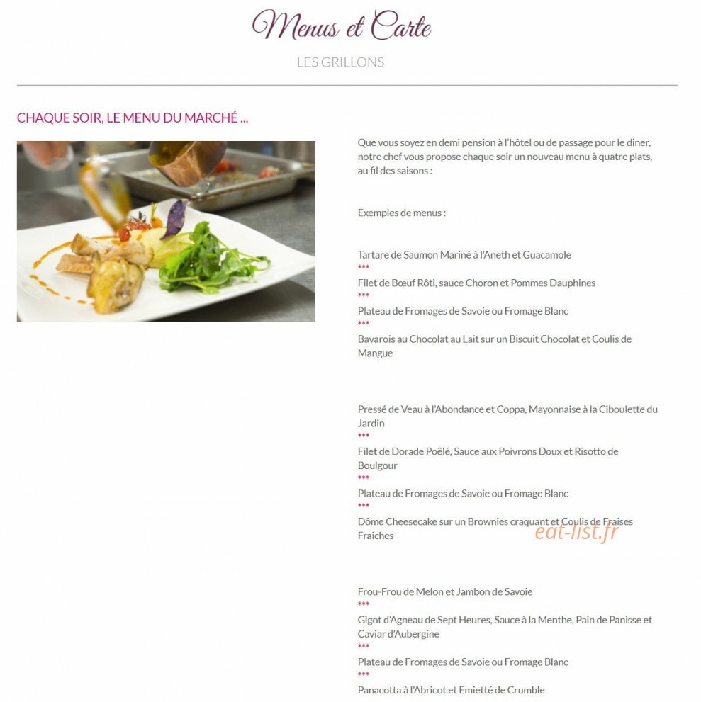Les Grillons — carte page 1