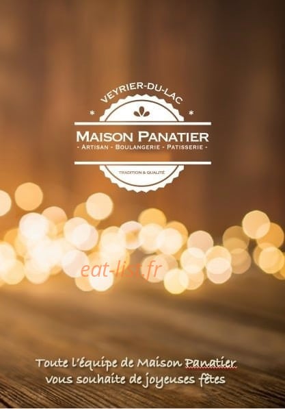 Maison Panatier — carte page 1