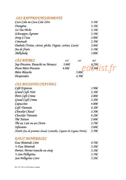Le Grain de Sel — carte page 4