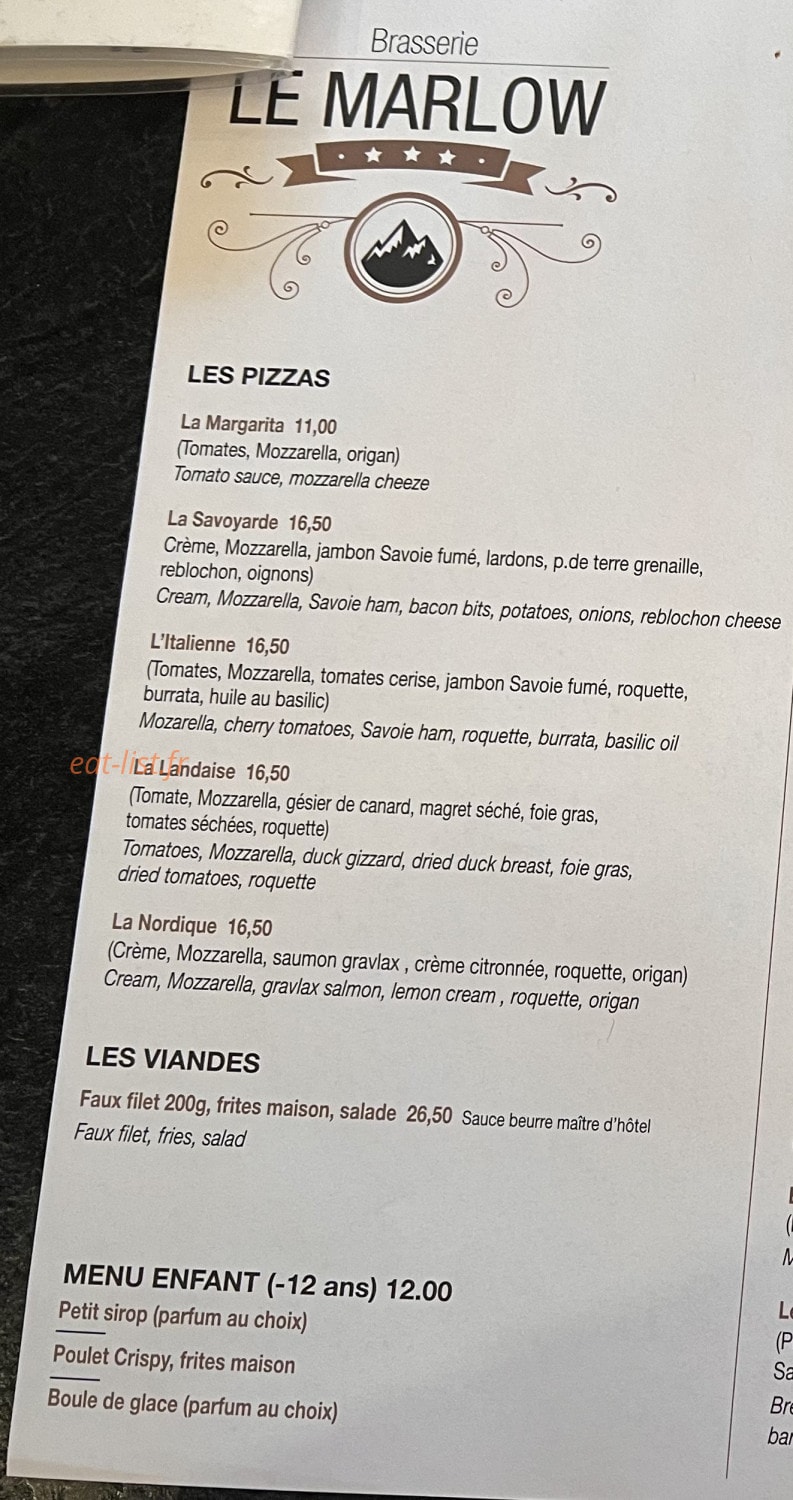 Le Marlow — carte page 1