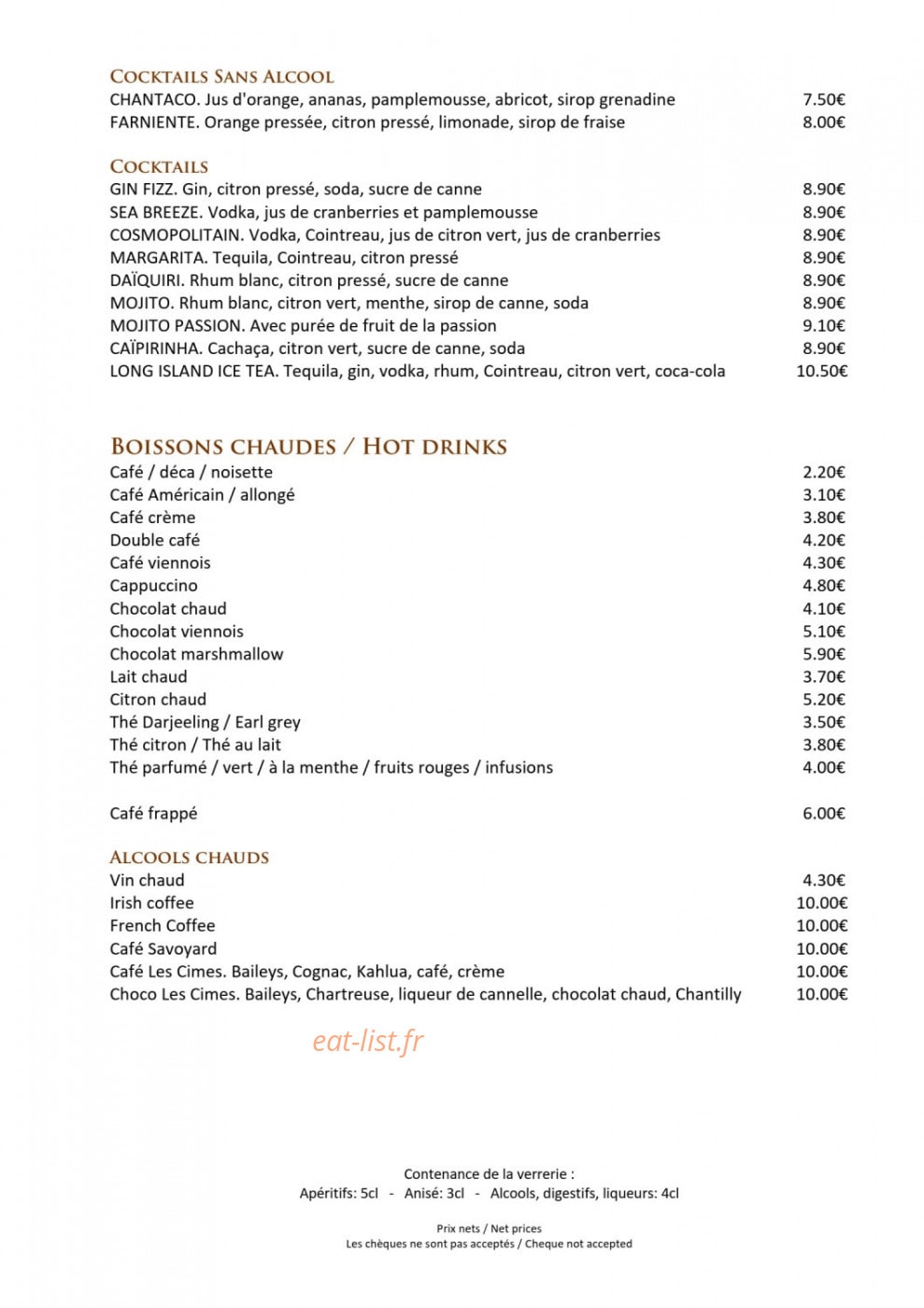 Les Cimes Flaine — carte page 8