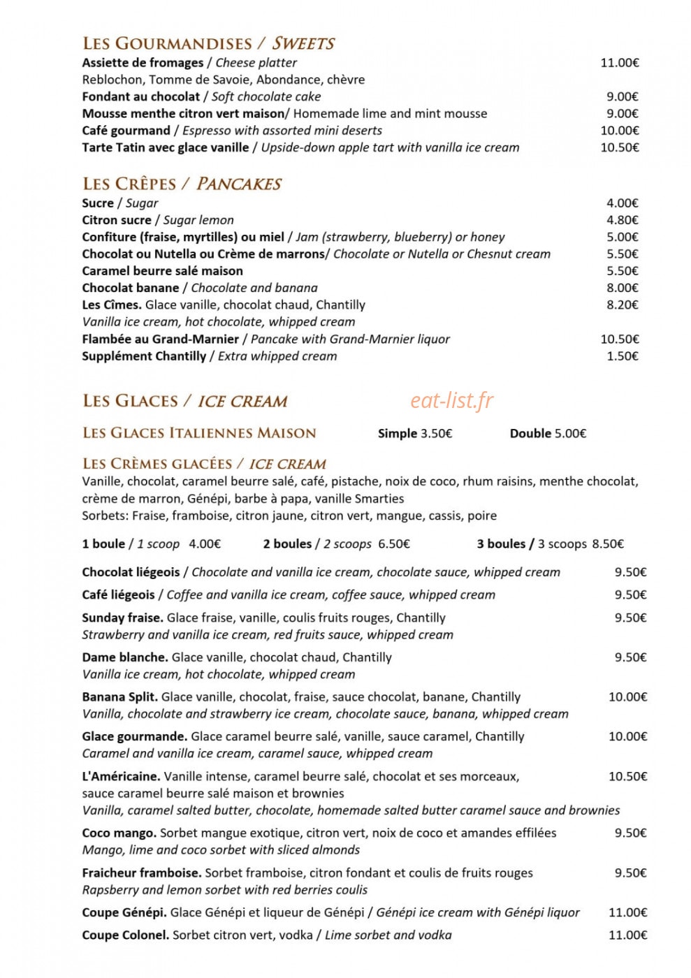 Les Cimes Flaine — carte page 5