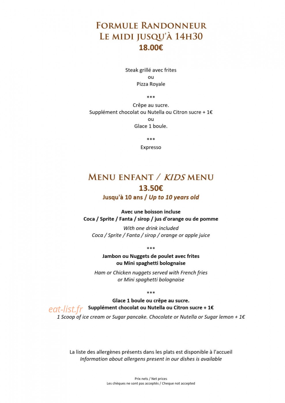 Les Cimes Flaine — carte page 4