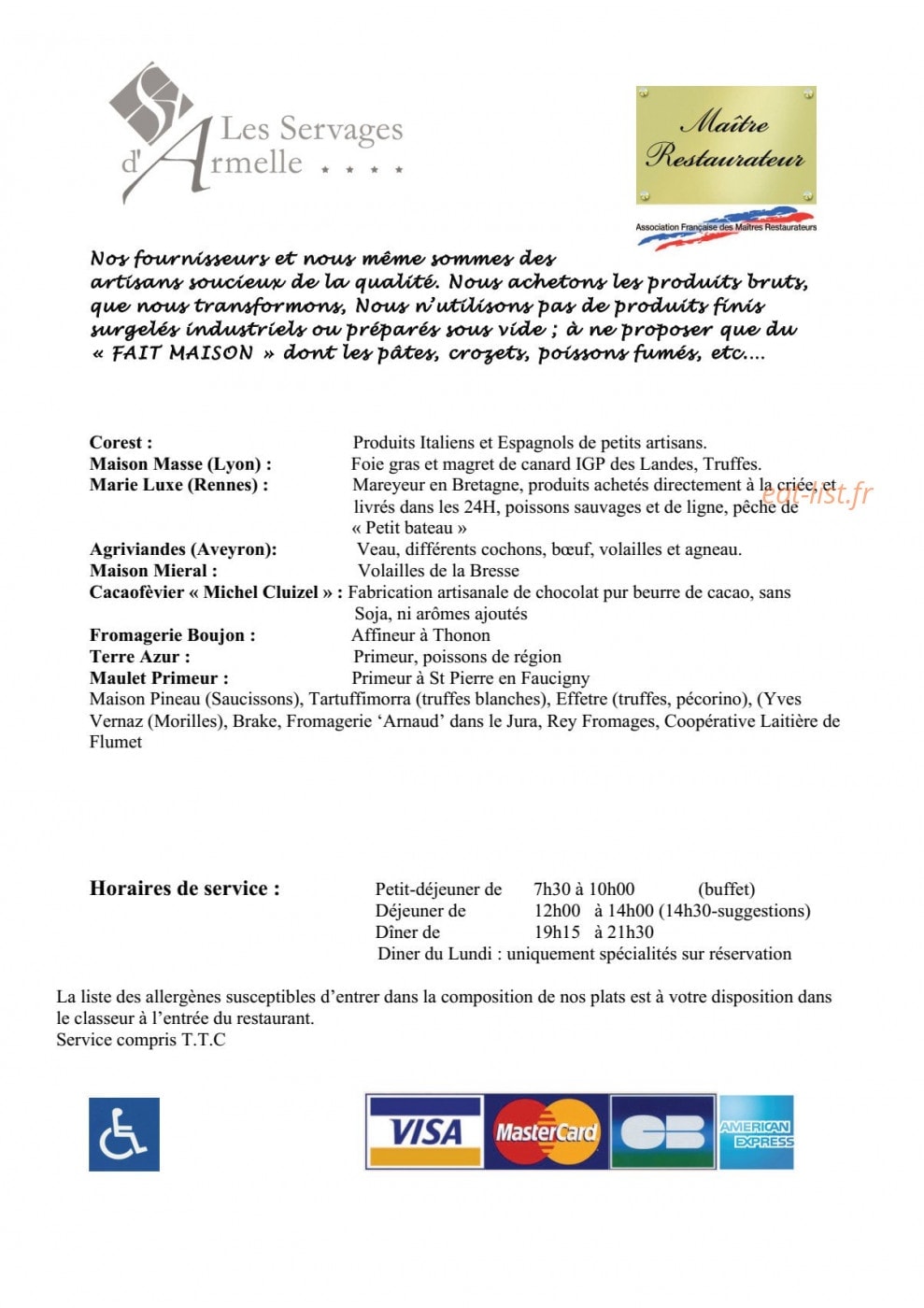 Les Servages d'Armelle — carte page 1