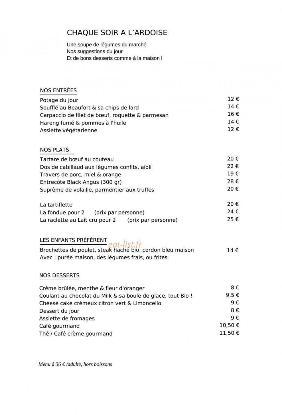Milk Express — carte page 3