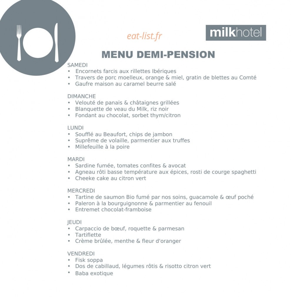 Milk Express — carte page 1