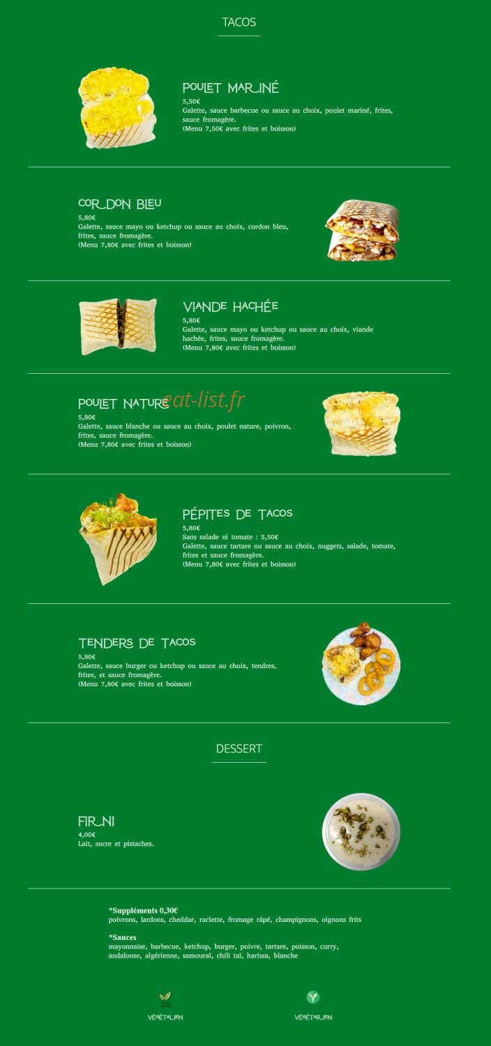 Afghan Good Food — carte page 4