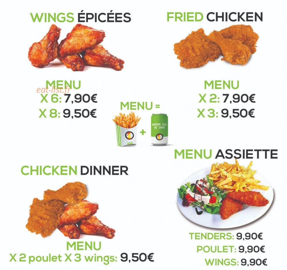 Chicken's — carte page 2
