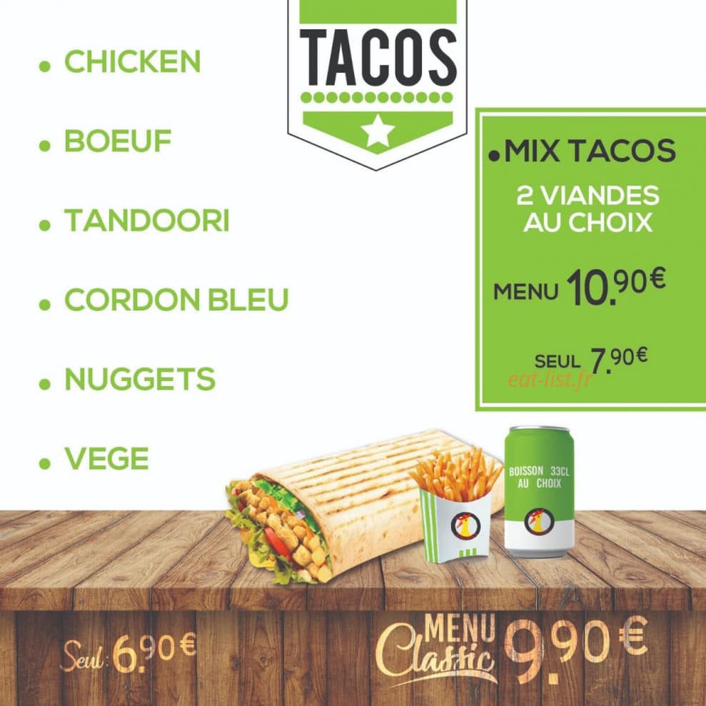 Chicken's — carte page 5