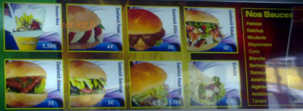 Kebab sultan — carte page 2