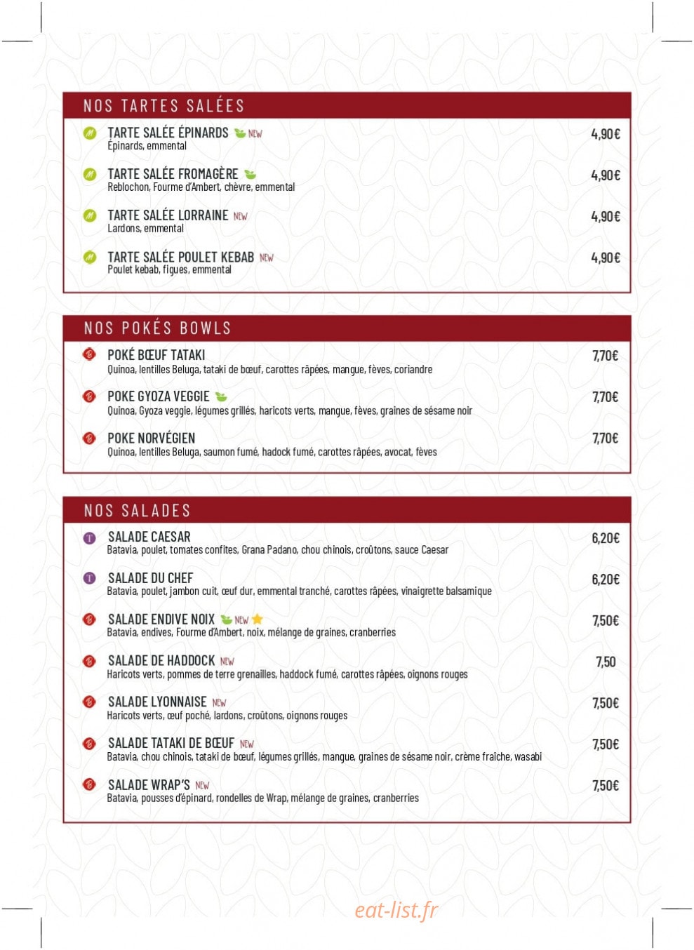 L'atelier Papilles — carte page 6