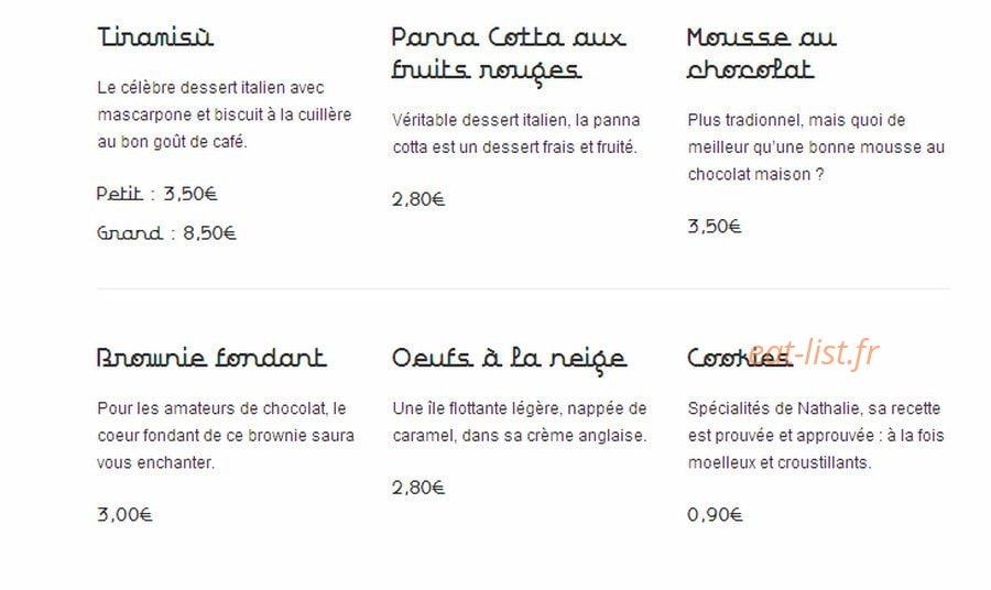 La Case à Pizza — carte page 10