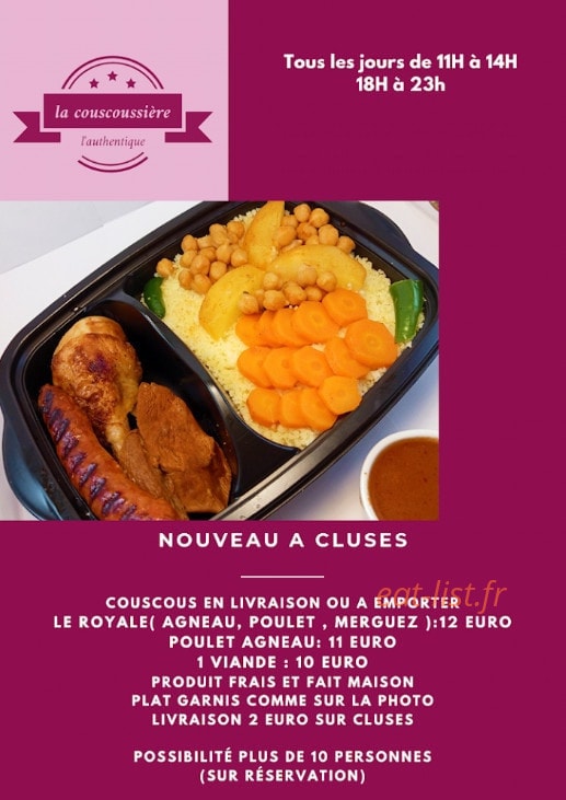 La couscoussière — carte page 1