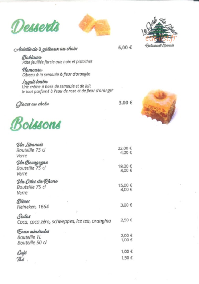 Le goût du Liban — carte page 4