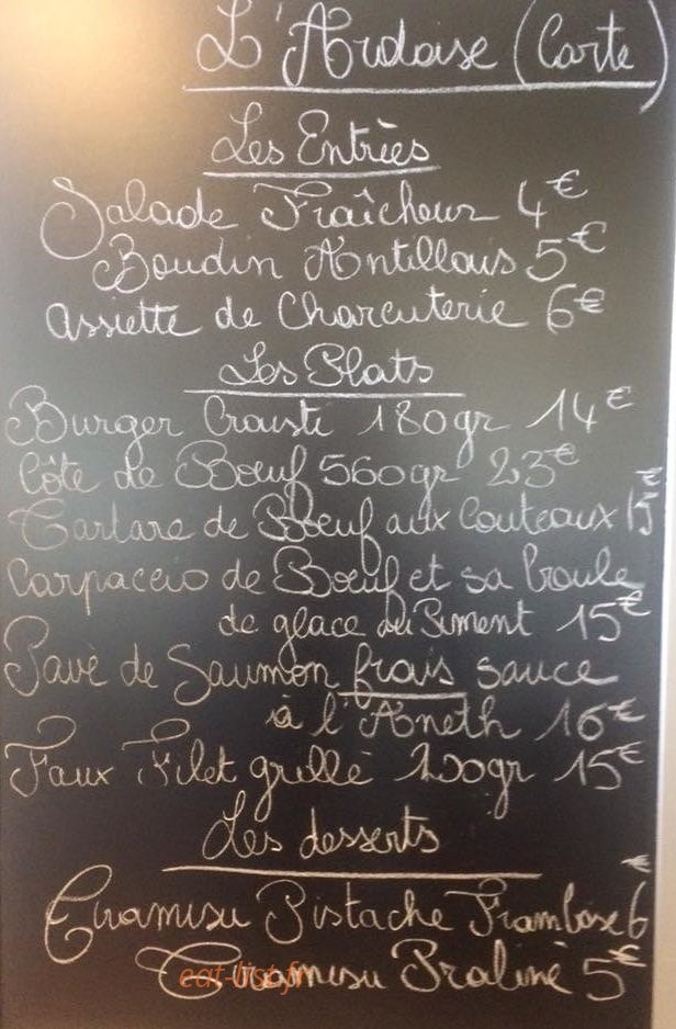 Le trossingen café — carte page 1