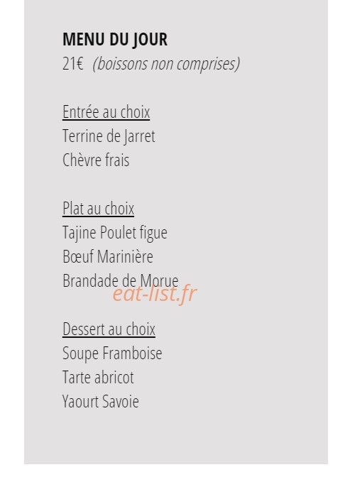 Café de Balme — carte page 1
