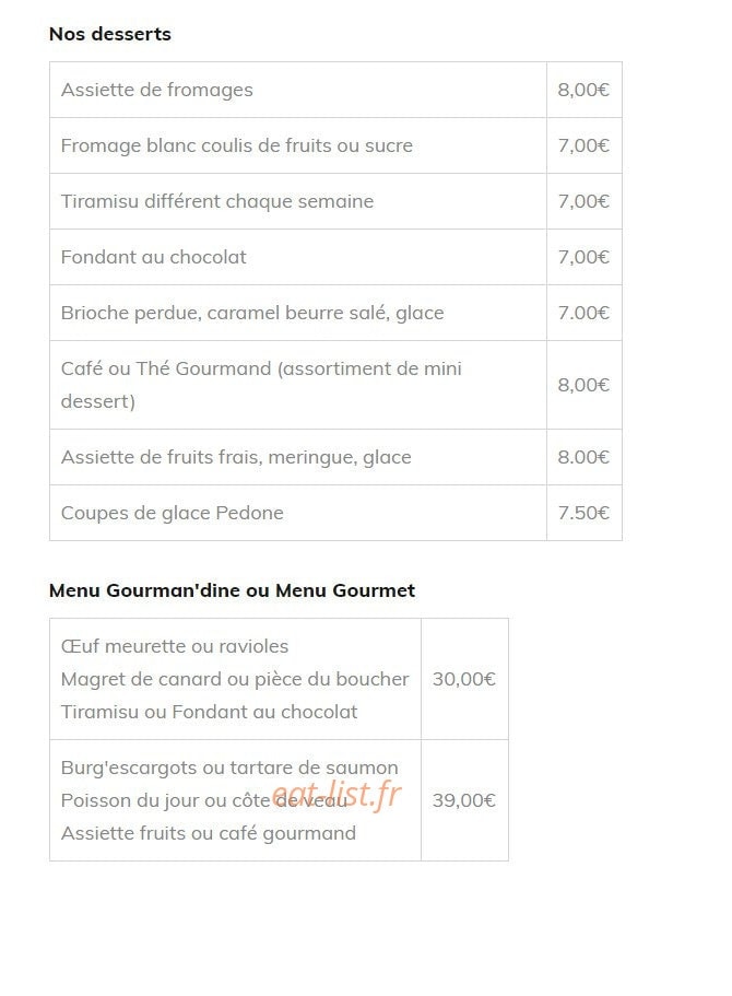 Le Relais du Mont Blanc — carte page 2