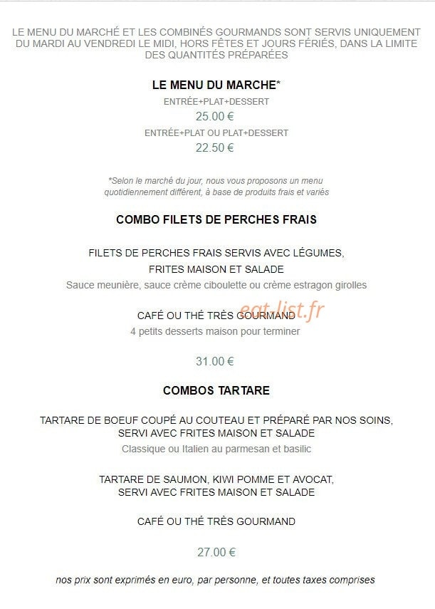 Auberge des Lacs — carte page 2