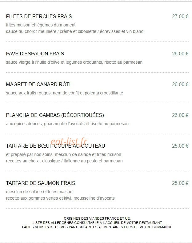 Auberge des Lacs — carte page 3