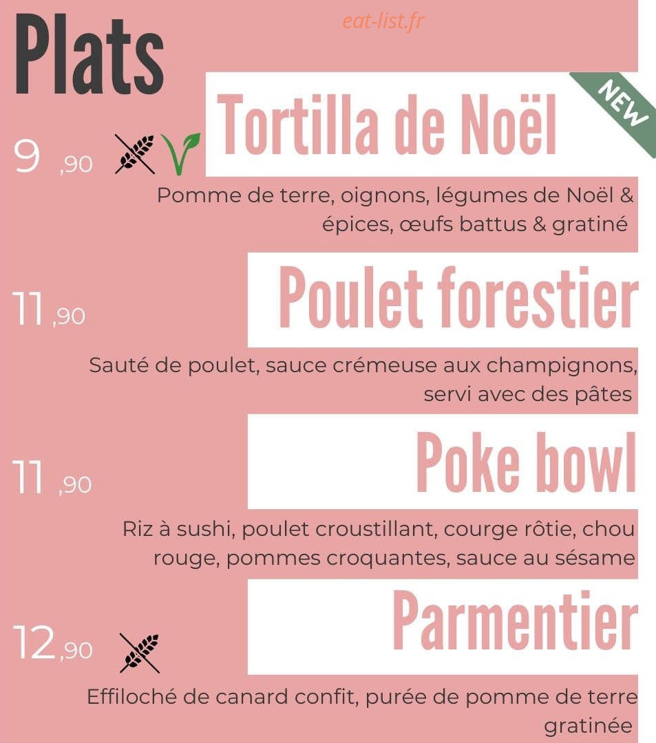 Eat & Joy — carte page 2