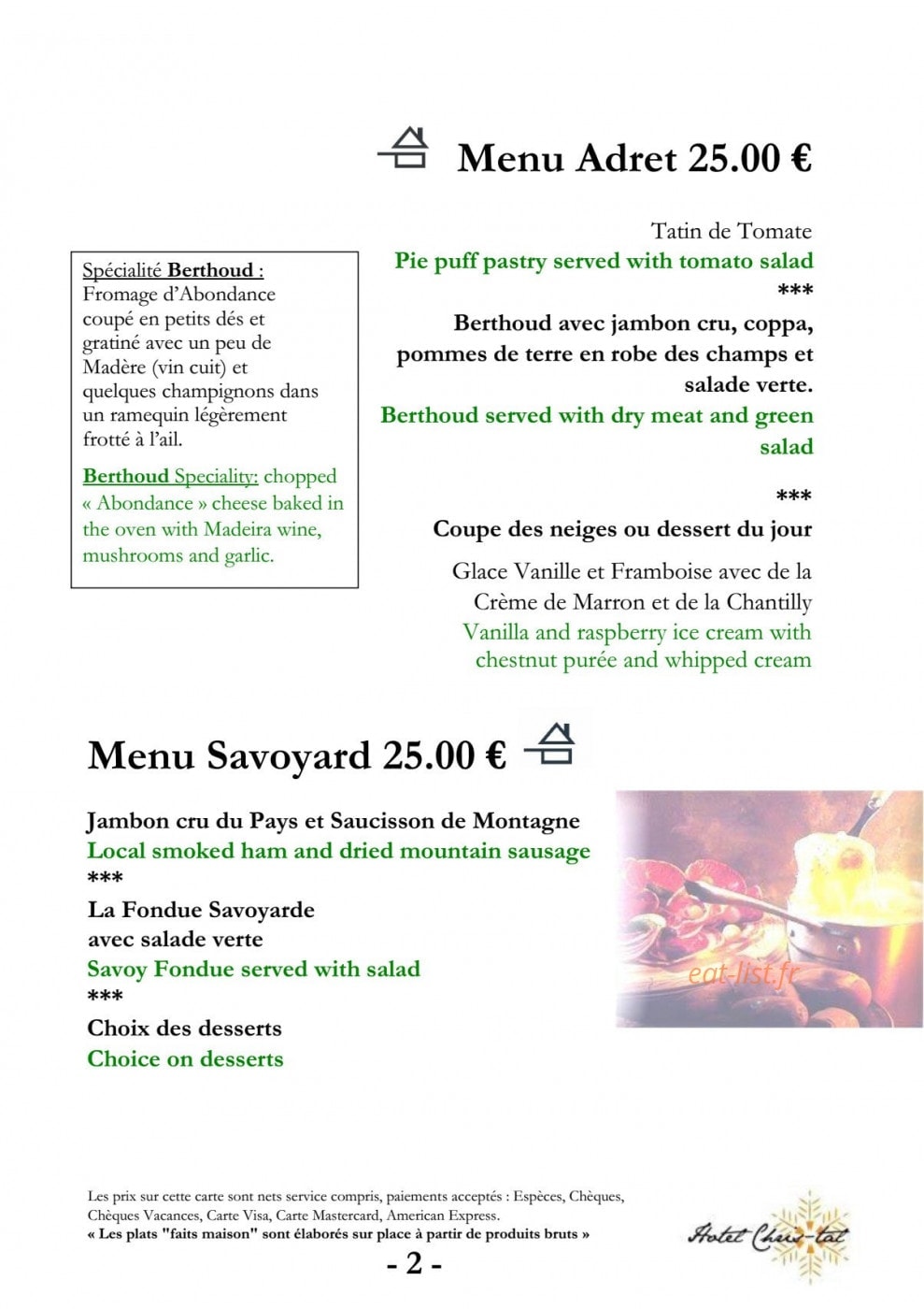 La Dent du Géant — carte page 2