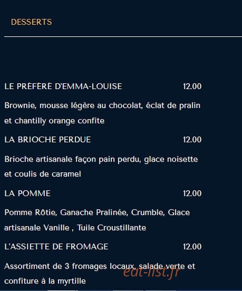 La Table des Granges — carte page 3