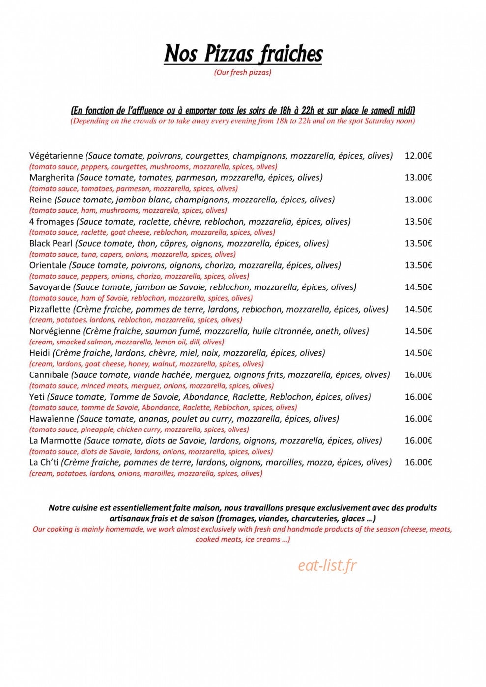 Le Chalet des Marmottes — carte page 2